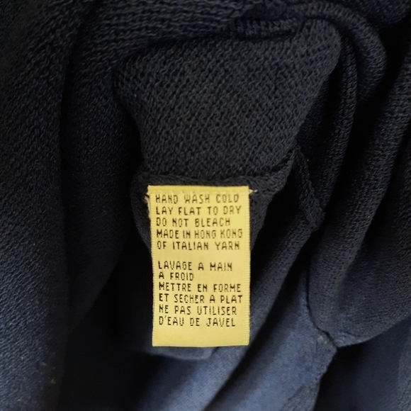 Eileen Fisher navy blue knit turtleneck sweater - Picture 9 of 10